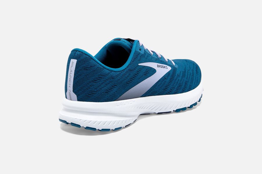 Launch 7 Road Brooks Running Shoes NZ Womens - Blue/Silver - UCQFOR-156